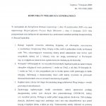 Komunikat Wikariusza Generalnego Diecezji Legnickiej z dnia 7 listopada 2020